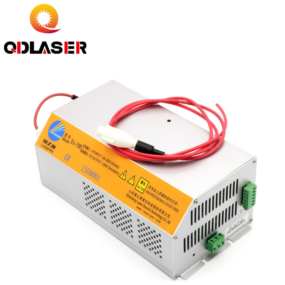 QDLASER 100-120W HY-Es100 Es Series CO2 Laser Power Supply for CO2 Laser Engraving Cutting Machine