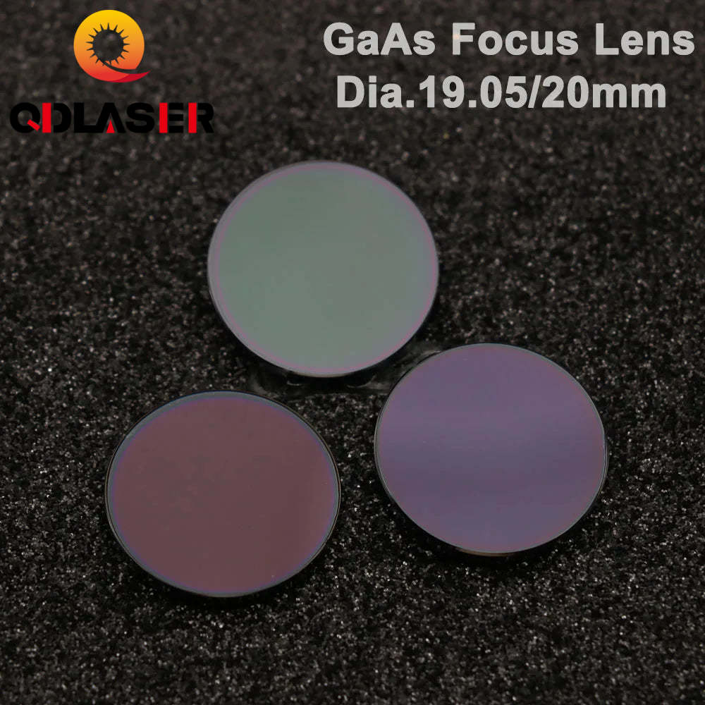 QDLASER GaAs Focus Lens Dia. 19.05 / 20mm FL 50.8 63.5 101.6mm 1.5-4" High Quality for CO2 Laser Engraving Cutting Machine