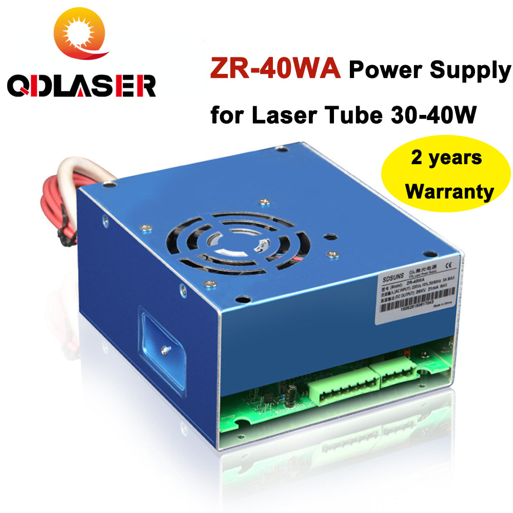 QDLASER ZR-40WA Co2 Laser Power Supply 40w for Co2 Laser Engraving and Cutting Machine