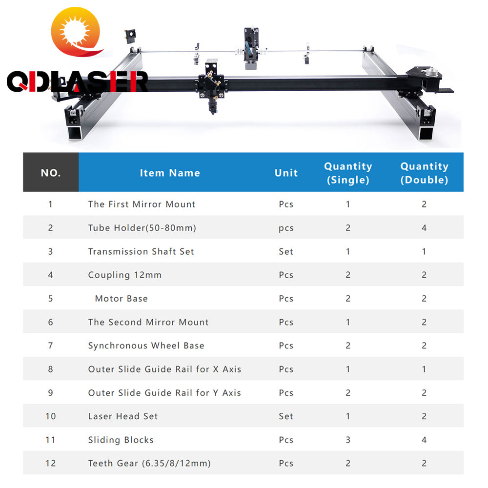 1300*900mm Laser Mechanical Parts Inner Sliding Rail for CO2 Laser Engraving Machine