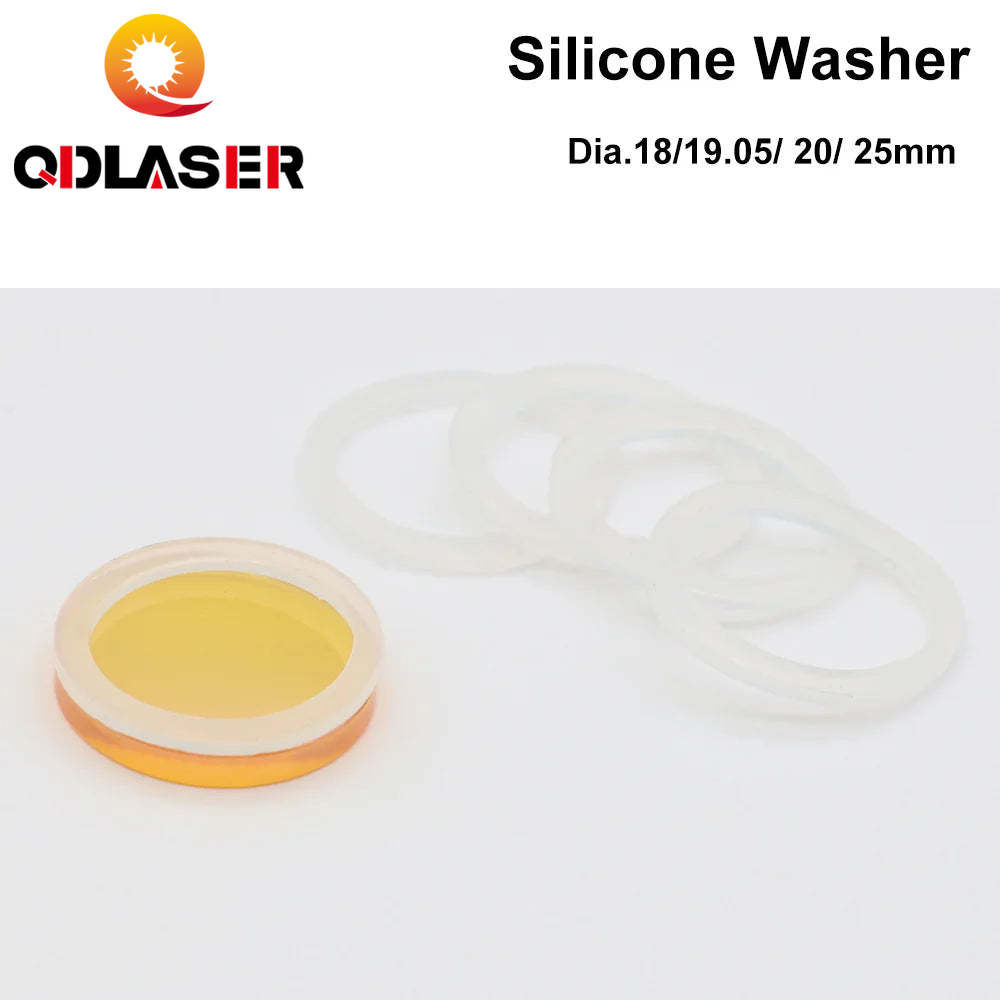 QDLASER Silicone Washer Dia.18/19.05/20/25mm for CO2 Laser Focusing Lens Mirrors the Silicone Ring 5 Pcs