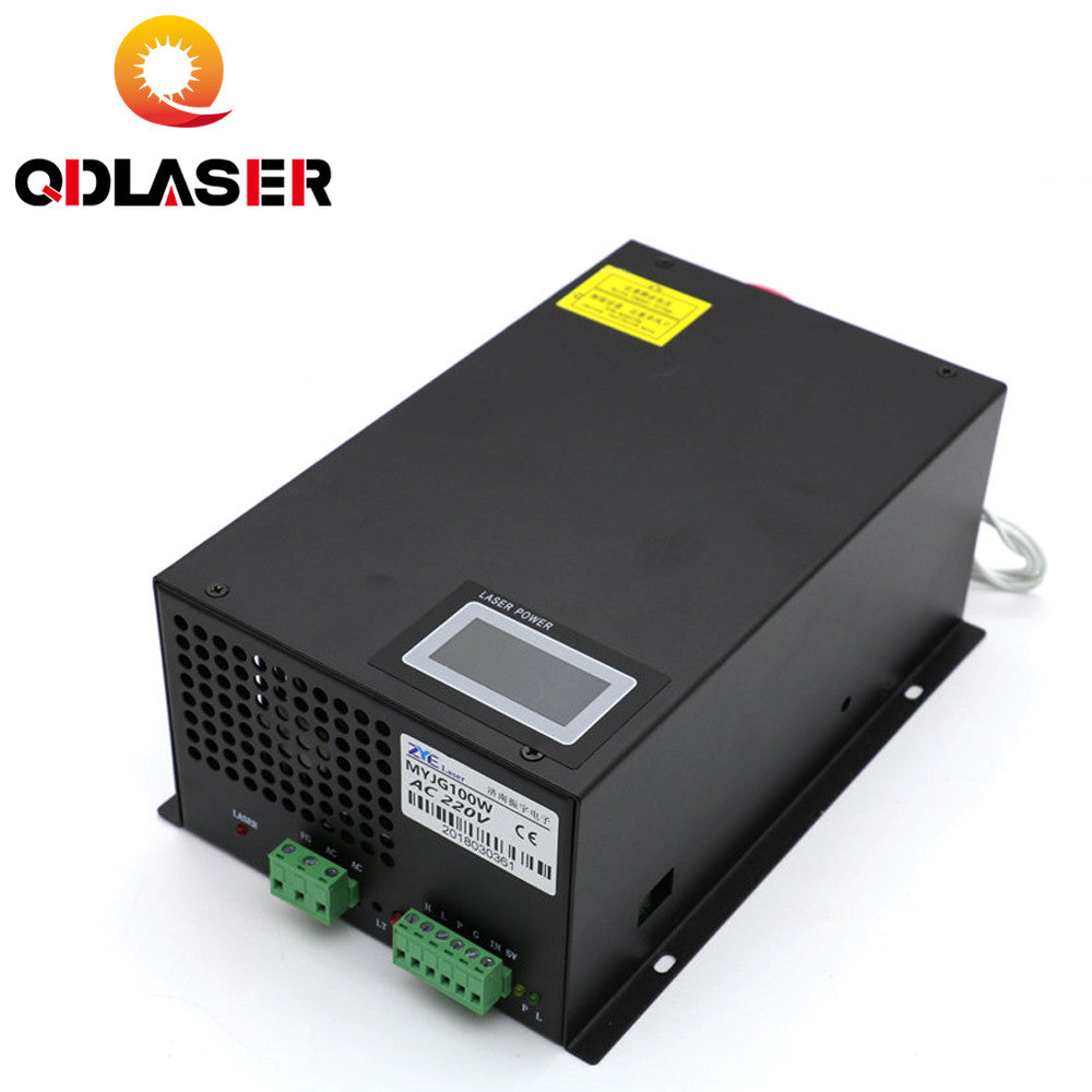 QDLASER 100w Co2 Laser Power Supply MYJG-100 LED for Co2 Engraving Cutting Machine Laser Tube