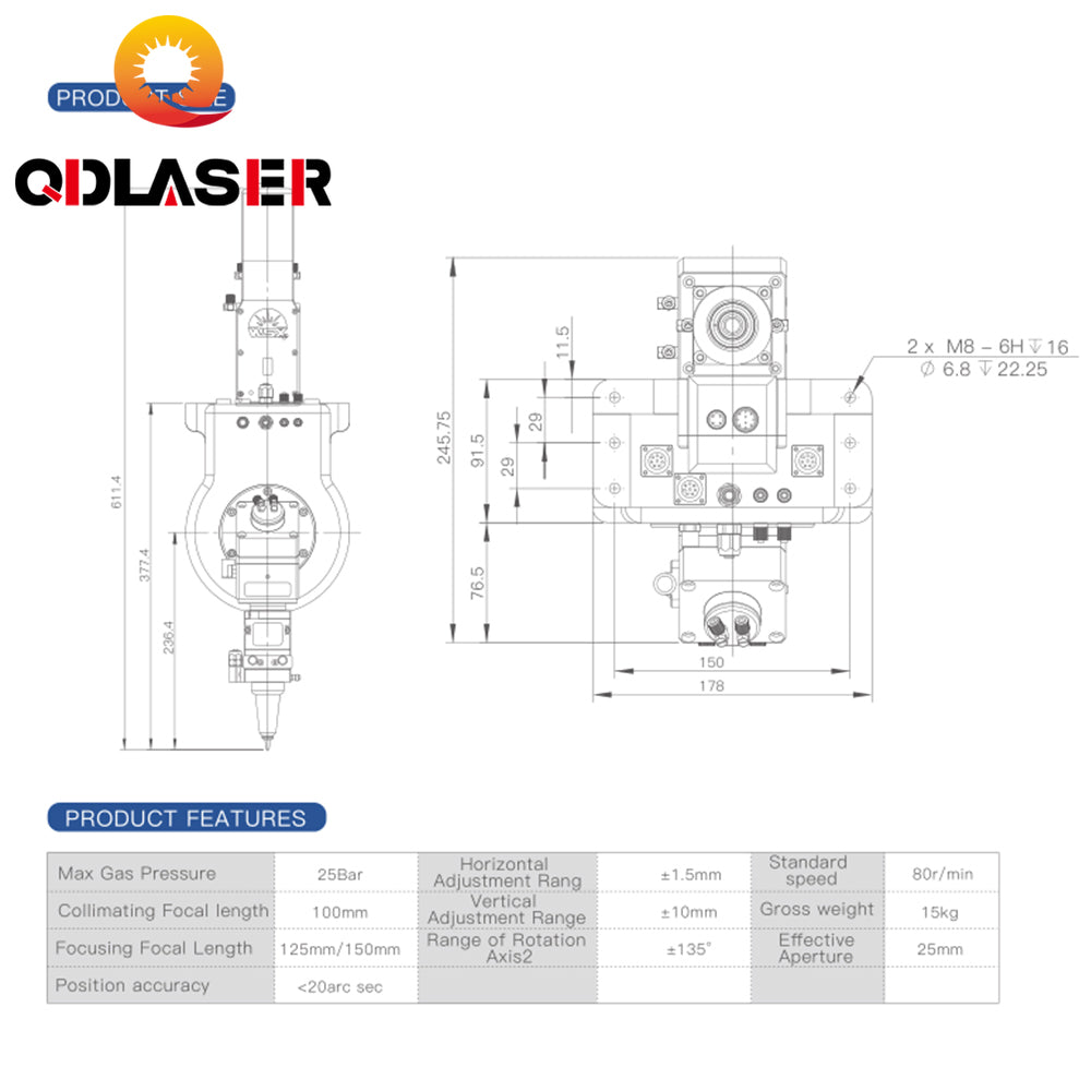 25D30 Cutting Head for WSX Fiber Laser Cutting System