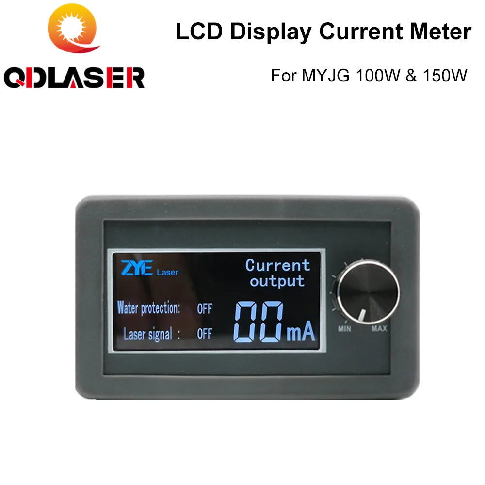 QDLASER MYJG 100W 150W CO2 Laser Cutting Machine Power Supply Parts LCD Display Current Meter