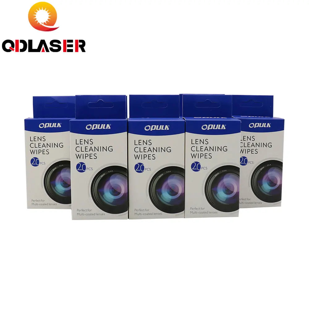 QDLASER Lens Cleaning Wipes for 10.6um CO2 and 1064nm Fiber Laser Lenses Mirror, 20 Pcs Pack