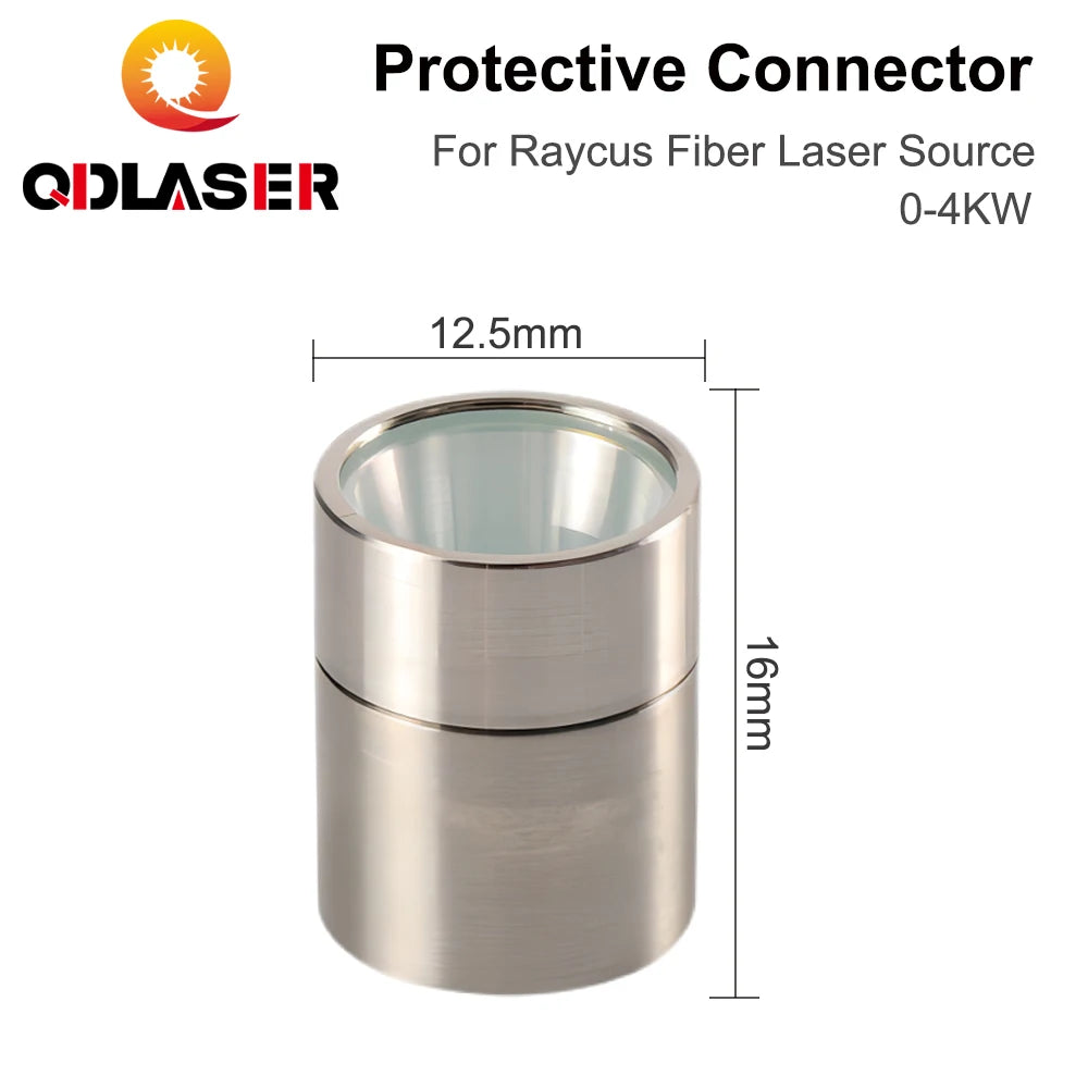 QDLASER Protective Connector 0-4KW Output Connector Protective Lens Group QBH  for Raycus Fiber Laser Source Fiber Laser Cutting