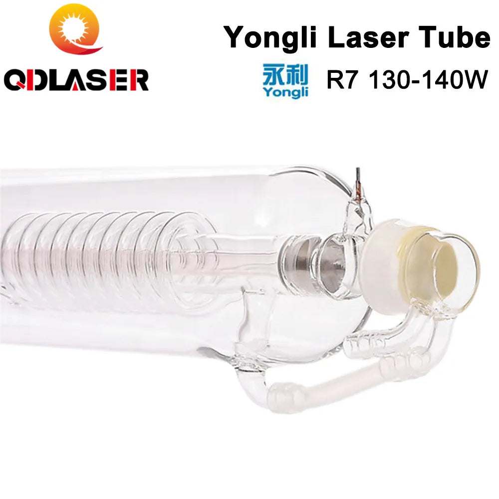 Yongli R7 Co2 Laser Tube 130W Rated Power 150W Max Power 1650mm Length 80mm Diameter for Laser Tube Cutting