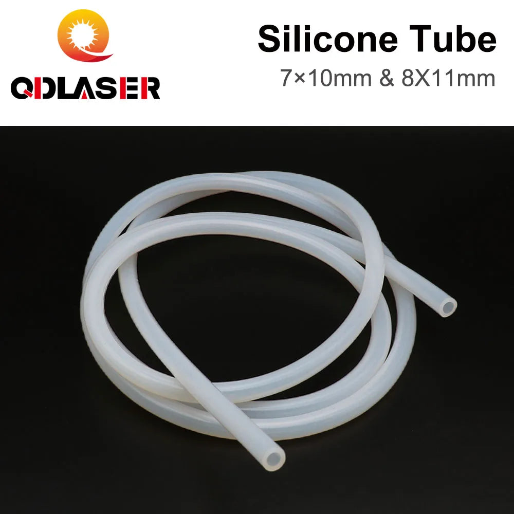 QDLASER Silicone Tube 7x10mm 8x11mm Flexible Soft Silicone Tube Water Sensors & Pumps & Chillers for CO2 Laser Cutting Machines