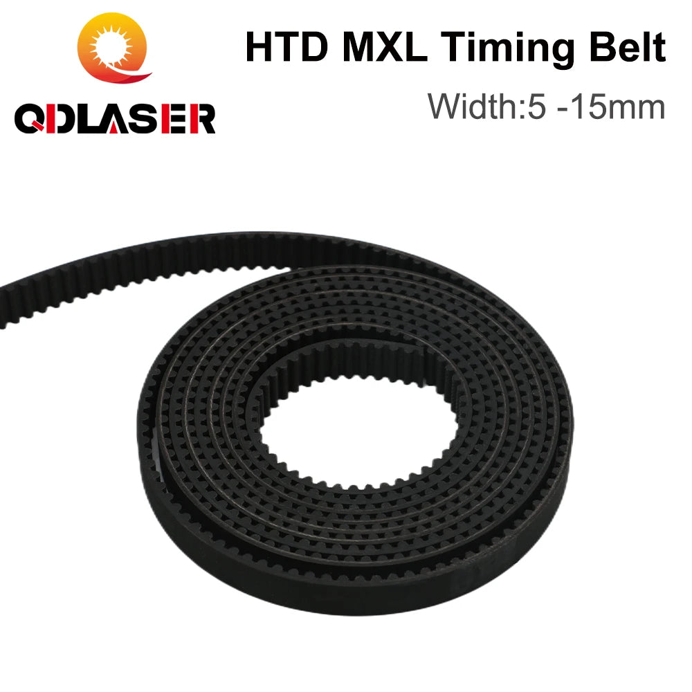 QDLASER HTD MXL Open-Ended Timing Belt Transmission Belts Rubber With Fiberglass Width 5mm For CO2 Laser Engraving Machine
