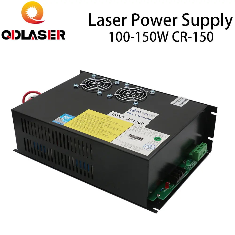 QDLASER Yongli Laser Power Supply 100-150W for CO2 Laser Tube CR-U150 U Series CO2 Laser Engraving Cutting Machine