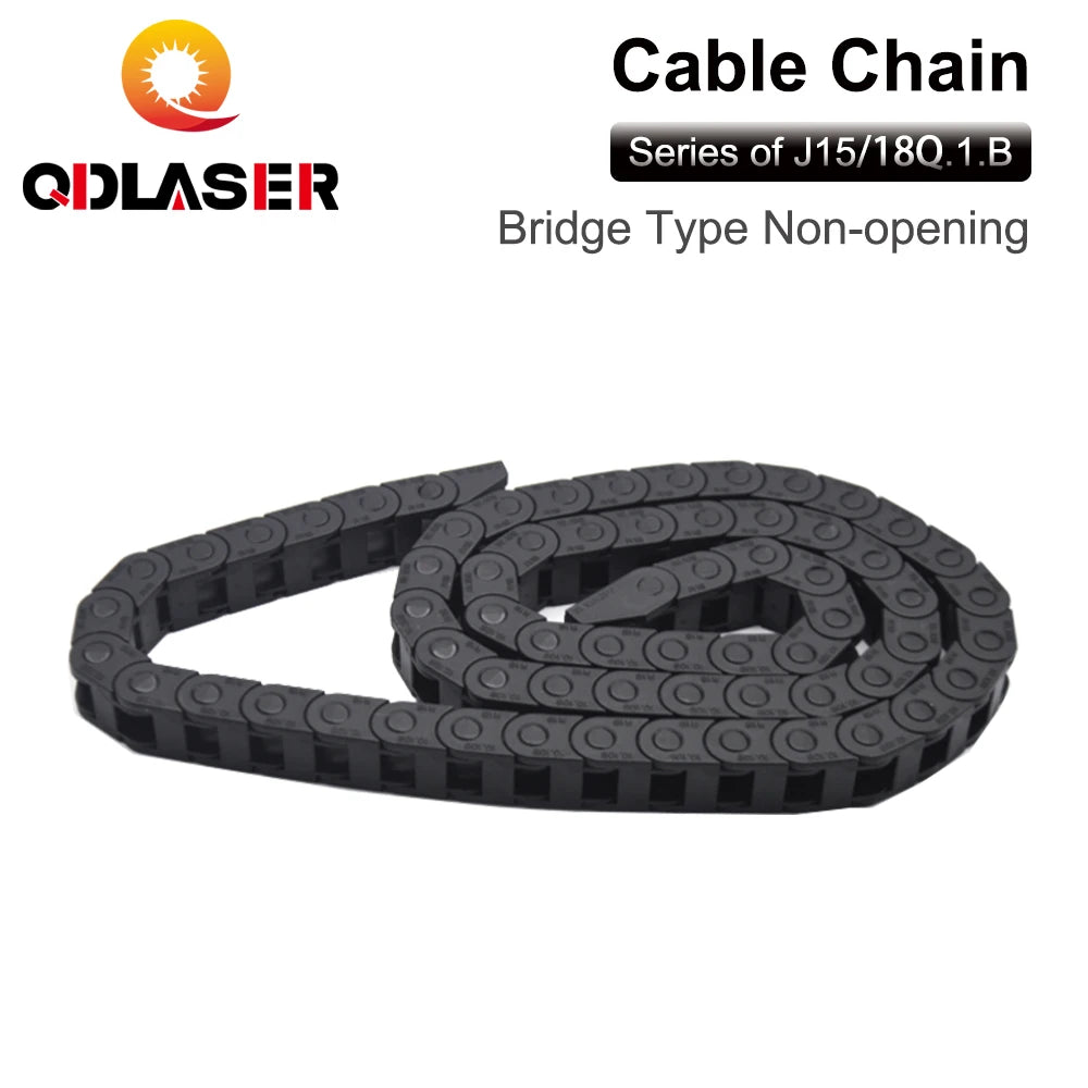 QDLASER Transmission Cable Chain 15x20 15x30 18x25 18x37 Mm Bridge Type Non-Opening Plastic for Mechanical Drive Drag Chains