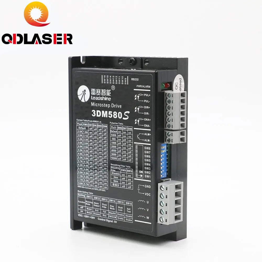 QDLASER Leadshine 3 Phase 3DM580s Stepper Motor Driver 18-50VDC 1.0-8.0A