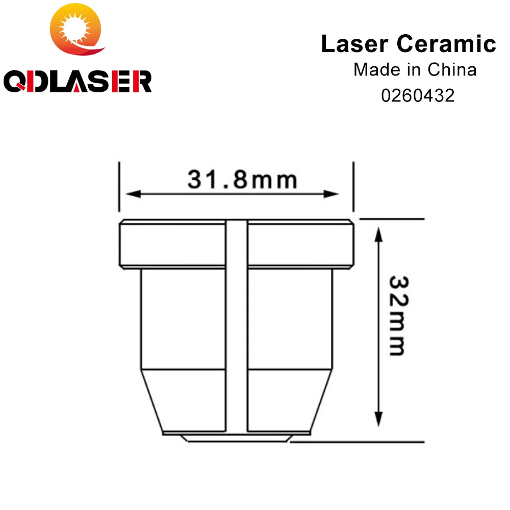QDLASER Laser Ceramic China Made Factory Wholesale 0260432/260432 For CO2 Metal Laser Cutting Machines