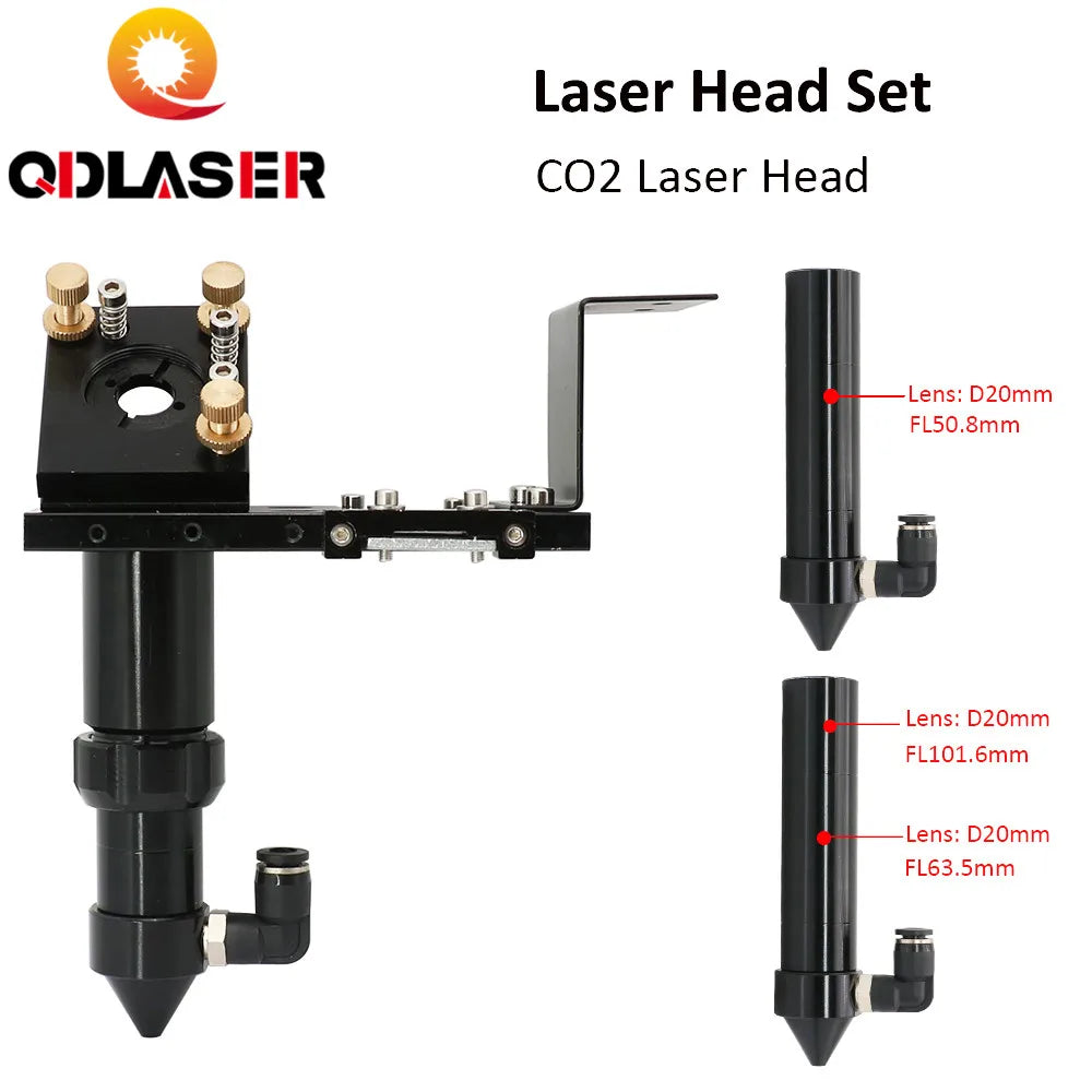 CO2 Laser Head Set Reflect Mirror & Focus Lens Integrative Fixture Mount Holder