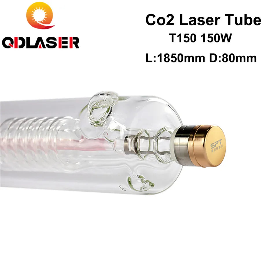 SPT T150 Co2 Laser Tube 150w 150-180W Length 1850mm Dia.80mm for Co2 Laser Engraving and Cutting Machine