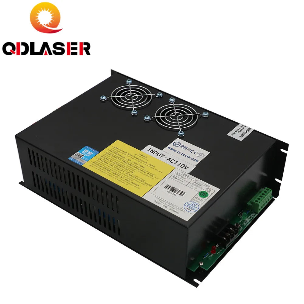 QDLASER Yongli U I CO2 Laser Power Supply 80-100W For Co2 Laser Engraving and Cutting Machine