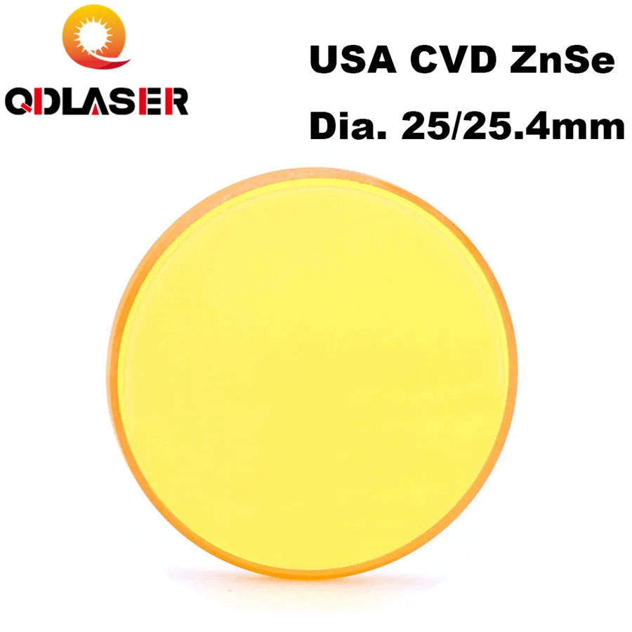 USA CVD ZnSe Laser Focus Lens Dia. 25/25.4mm FL50.8/63.5/101.6mm 2-5" for CO2 Laser Engraving Cutting Machine