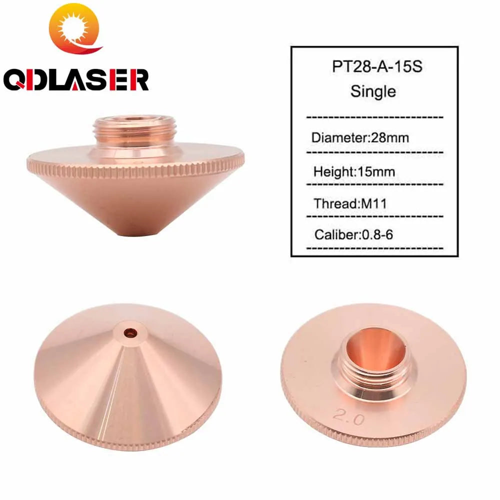 QDLASER Fiber Laser Cutting Machine Parts D28 OEM Precitec Type a Normal Laser Cutting Nozzle