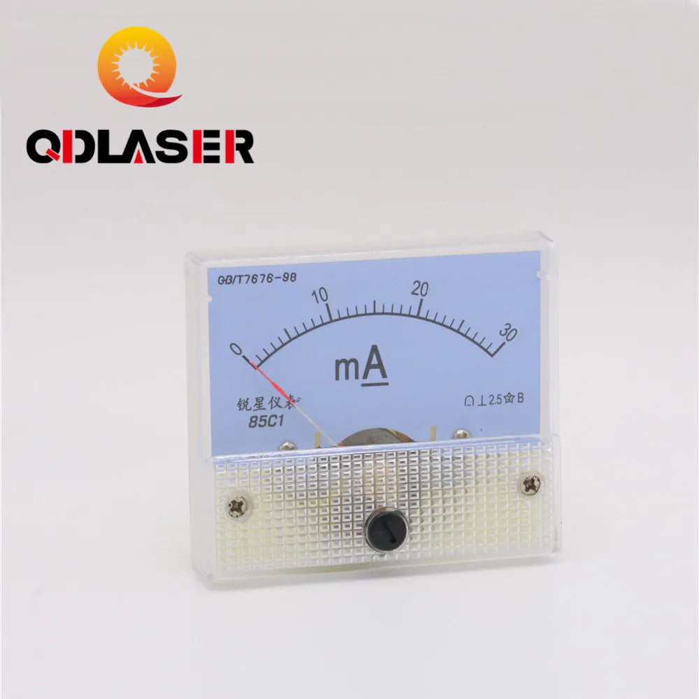 85C1 DC Analog Amperemeter 0-50mA Pointer Current Voltage Meter Gauge AMP Milliammeter Panel for CO2 Laser Tube Power Supply