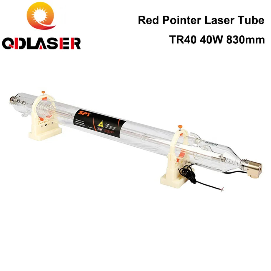 SPT Red Light Indication 40w CO2 Laser Tube For Tube Laser Engraving and Cutting Machine