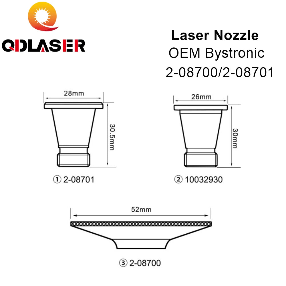 QDLASER Type E Laser Nozzle Adapter For Fiber Cutting Machine Parts