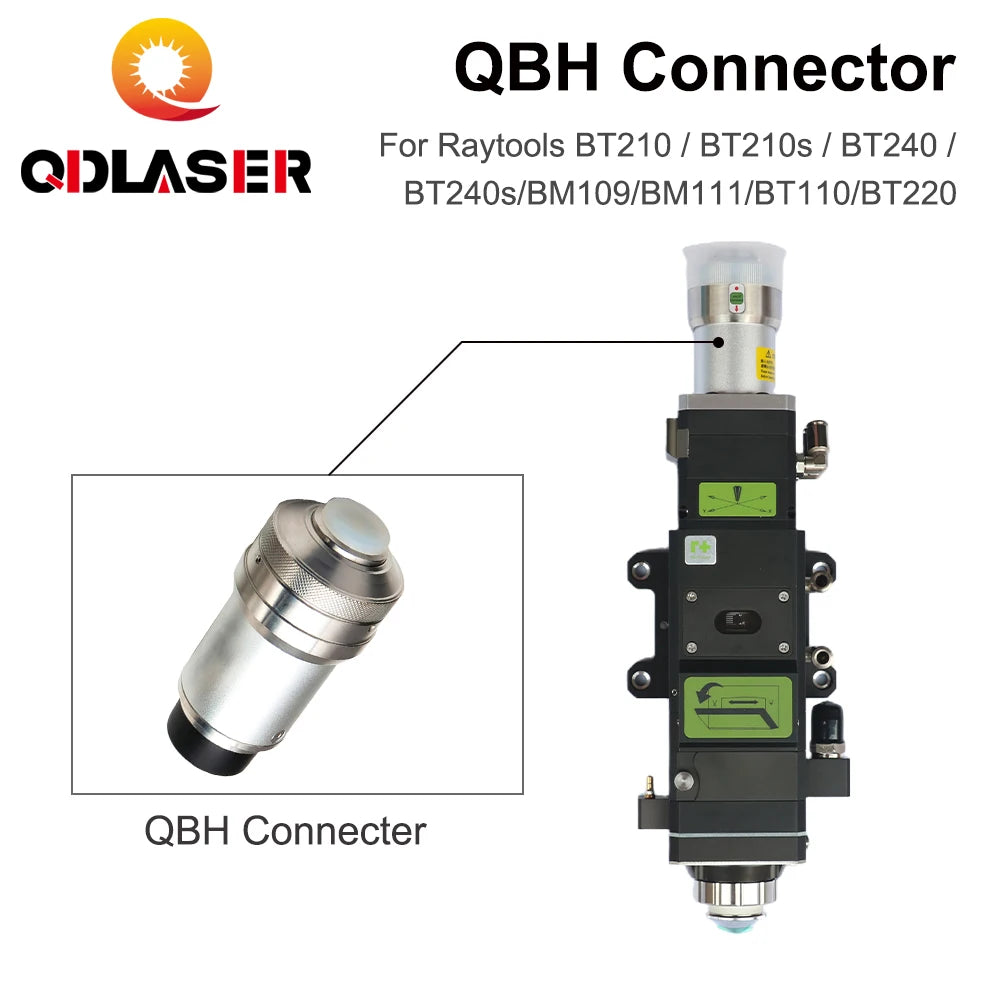 QDLASER QBH Connector of Raytools Laser Head BT240 BT240S for Fiber Laser 1064nm Cutting Machine