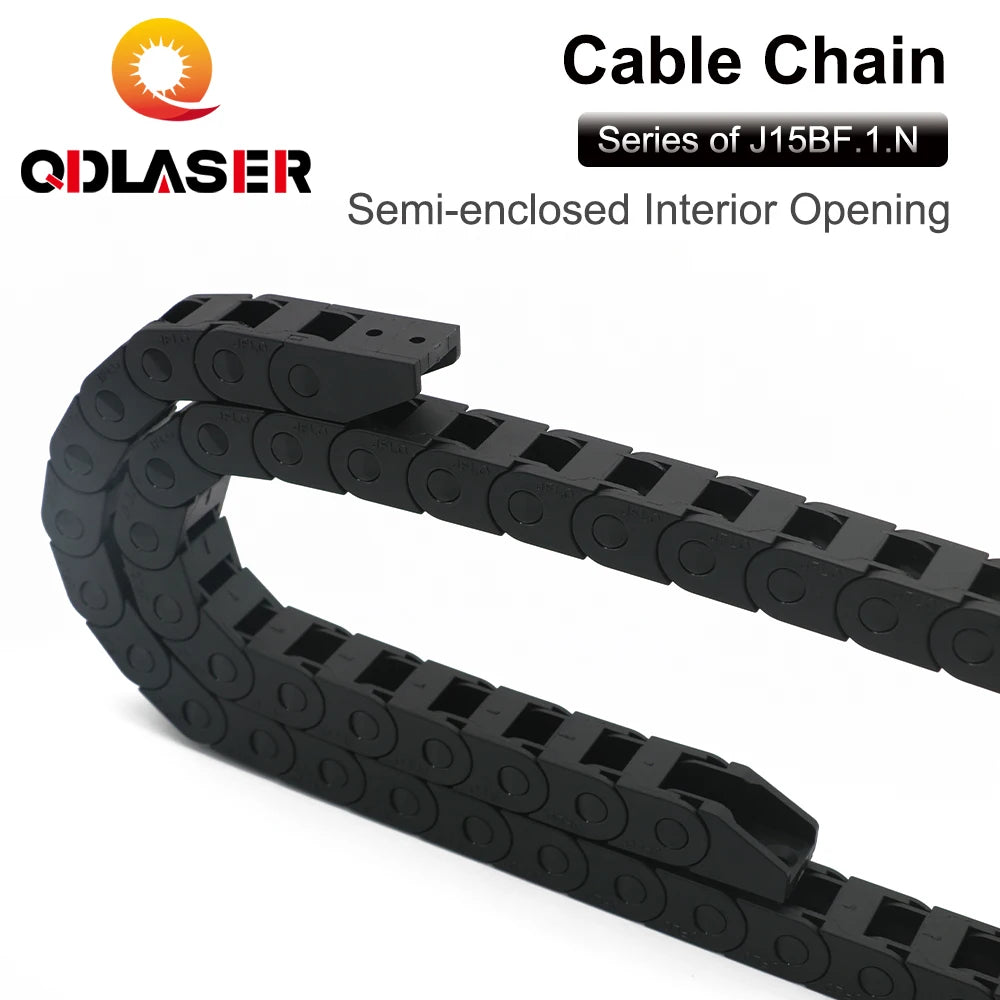 QDLASER Transmission Cable Chain Semi-Enclosed Interior Opening 15x15 15x20 15x30 Drag Plastic Towline Transmission Machine