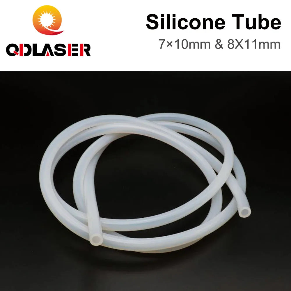 QDLASER Silicone Tube 7x10mm 8x11mm Flexible Soft Silicone Tube Water Sensors & Pumps & Chillers for CO2 Laser Cutting Machines