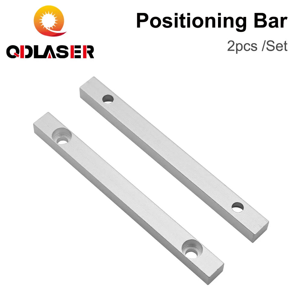 QDLASER Worktable Positioning Bar 2pcs 125*12mm Dia.6mm + 4pcs Positioning Screw for Fiber & Co2 Marking Engraving Machine