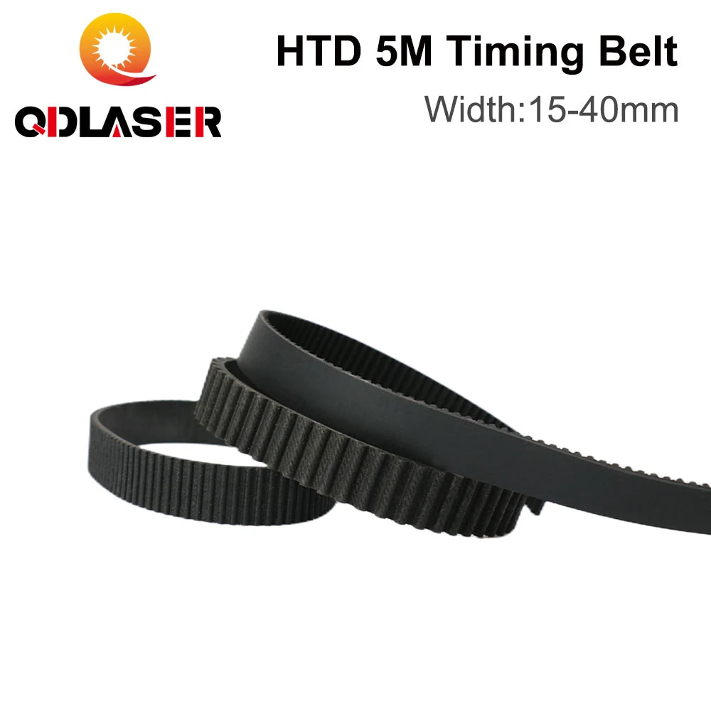 QDLASER HTD-5M Open Belt 5M Timing Belt 5M-15 20 25 30mm Polyurethane for CO2 Laser Engraving Cutting Machine