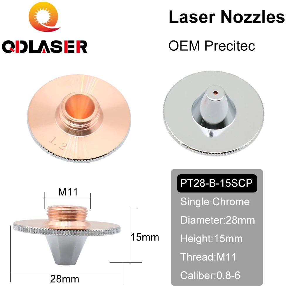 QDLASER OEM Precitec Type B Laser Cutting Nozzle D28
