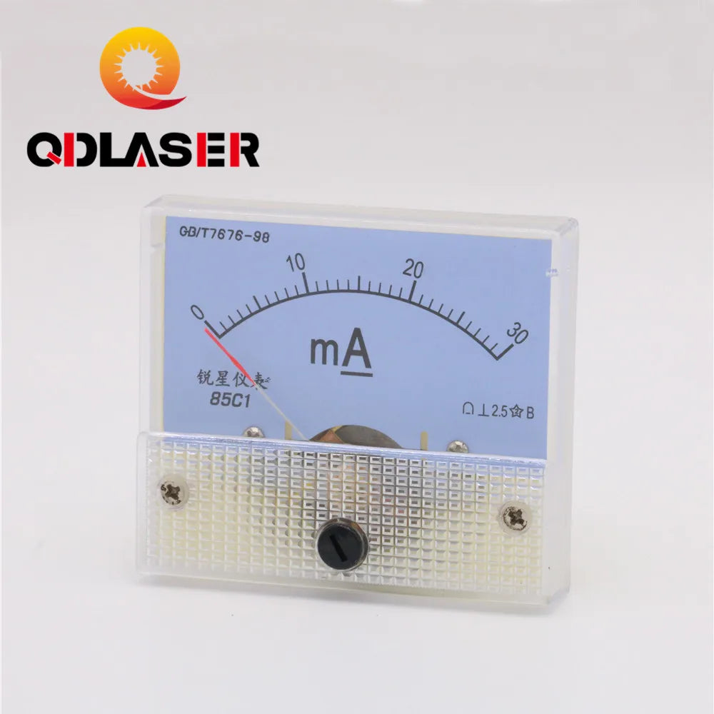 85C1 DC Analog Amperemeter 0-50mA Pointer Current Voltage Meter Gauge AMP Milliammeter Panel for CO2 Laser Tube Power Supply
