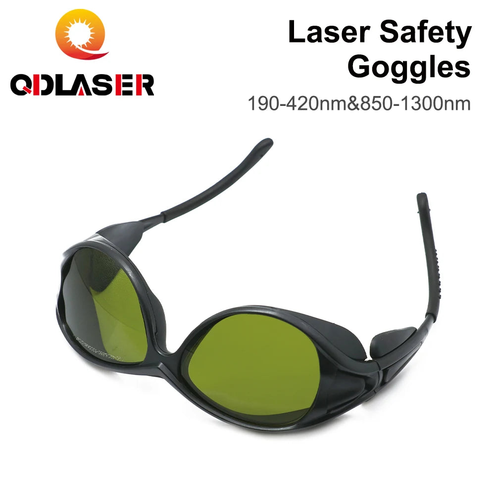 QDLASER 1064nm Safety Glasses 190-420nm &850-1300nm Style A OD6+ CE Protective Glasses for Protective eyewear for fiber lasers