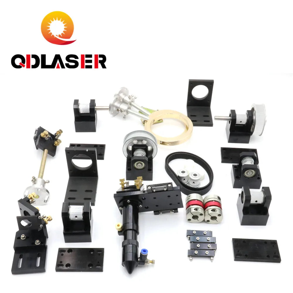 QDLASER E Series Whole Laser Mechanical Set Reduction /Tensioner /Gear Base Laser Kit for CO2 Laser Cutting Machine