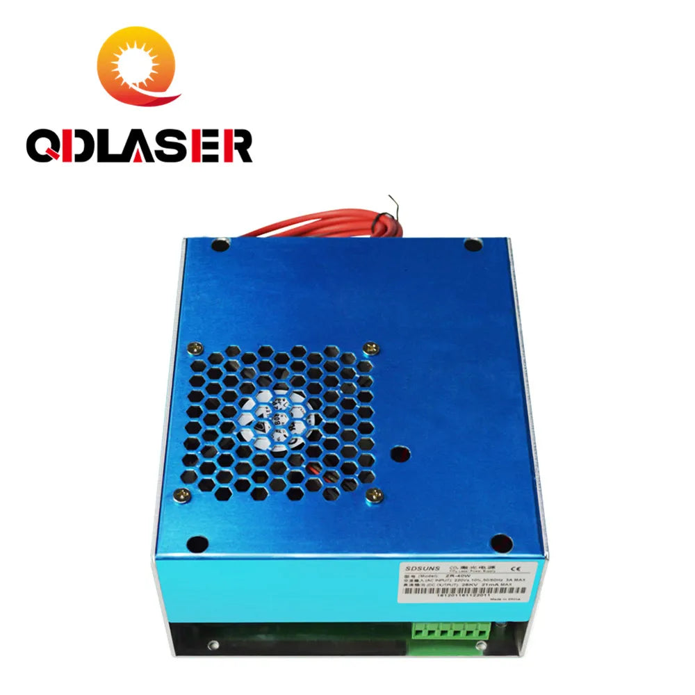 QDLASER ZR-40W CO2 Laser Cutting Machine Spare Parts 40W Laser Power Supply