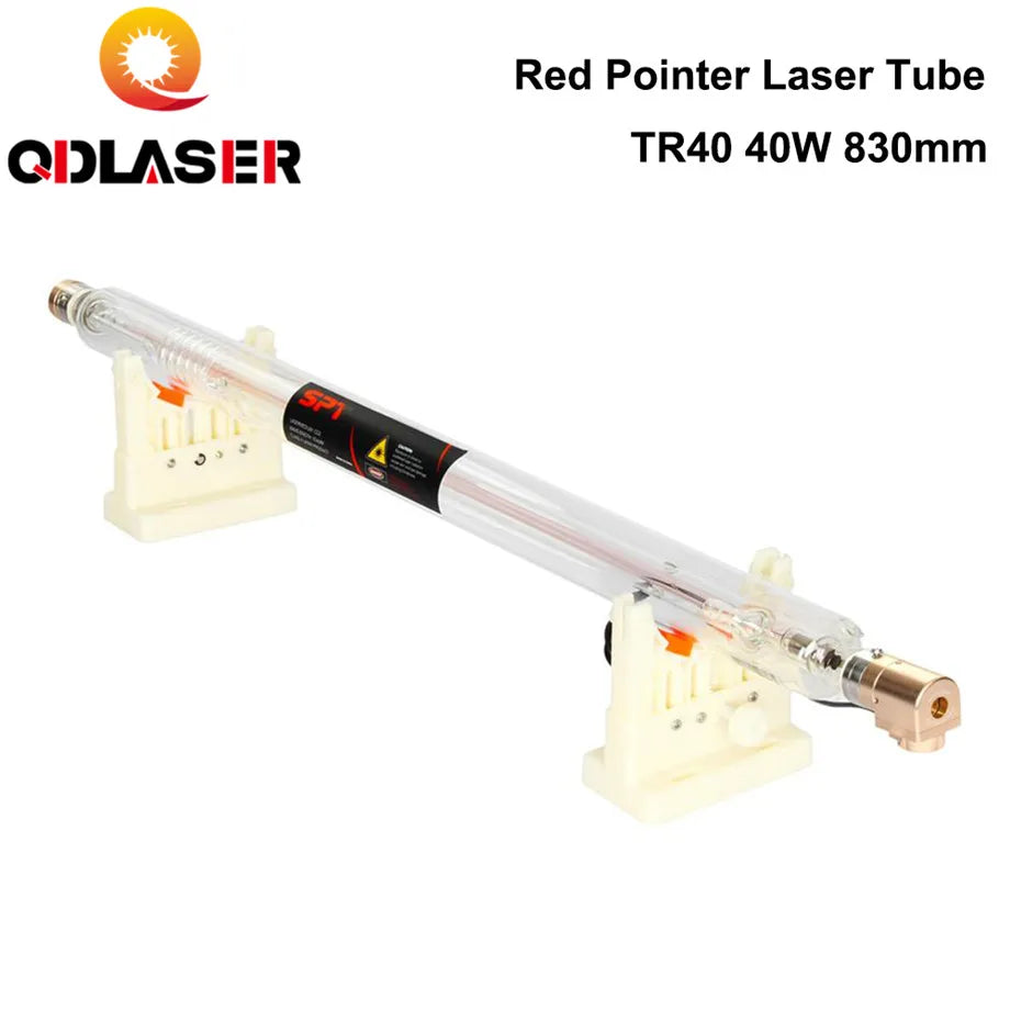 SPT Red Light Indication 40w CO2 Laser Tube For Tube Laser Engraving and Cutting Machine