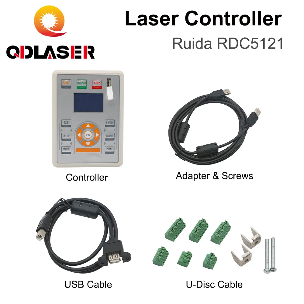 QDLASER Ruida RDC5121  Lite Version Co2 Laser DSP Controller for CO2laser Cutting  Laser Engraving  Laser Welding