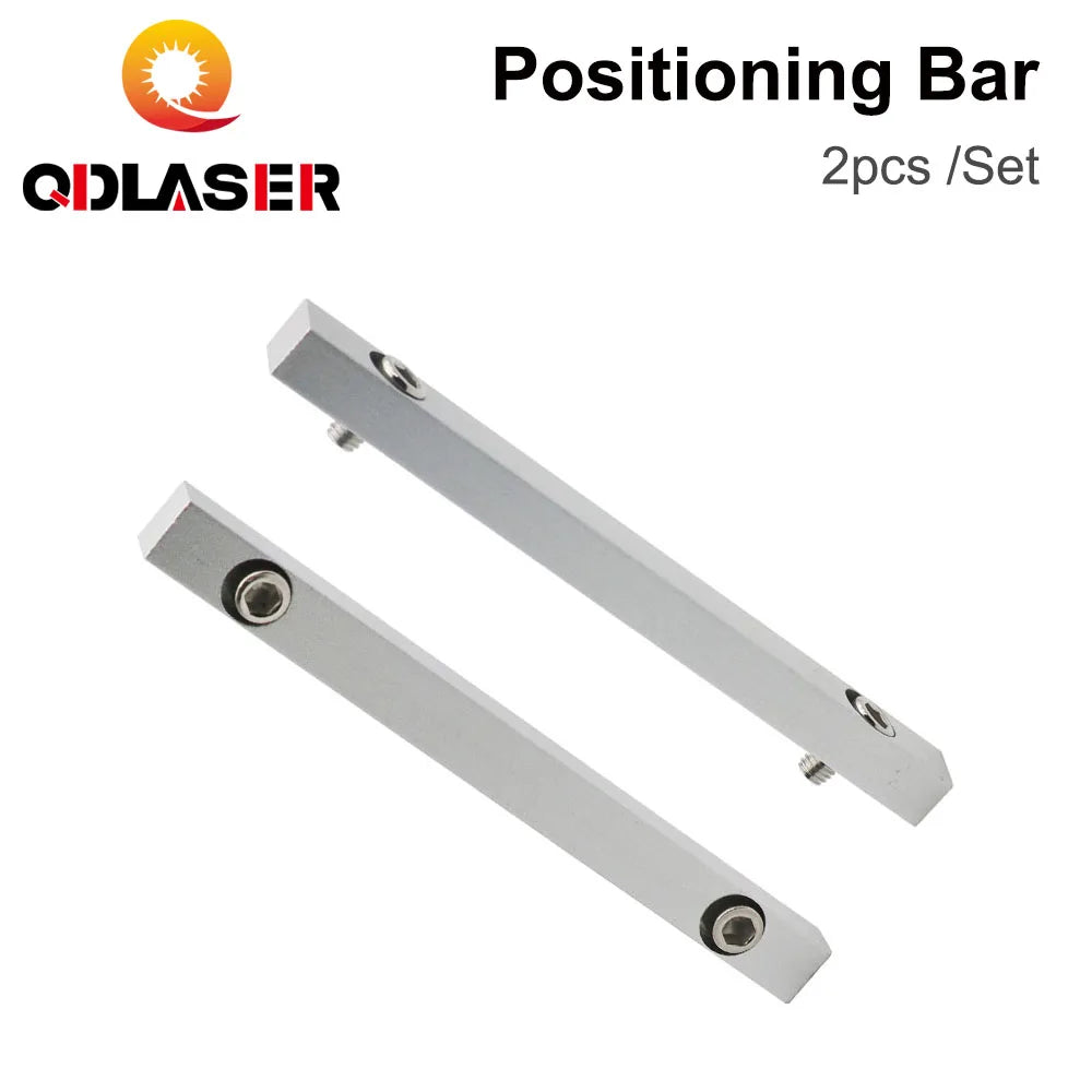 QDLASER Worktable Positioning Bar 2pcs 125*12mm Dia.6mm + 4pcs Positioning Screw for Fiber & Co2 Marking Engraving Machine
