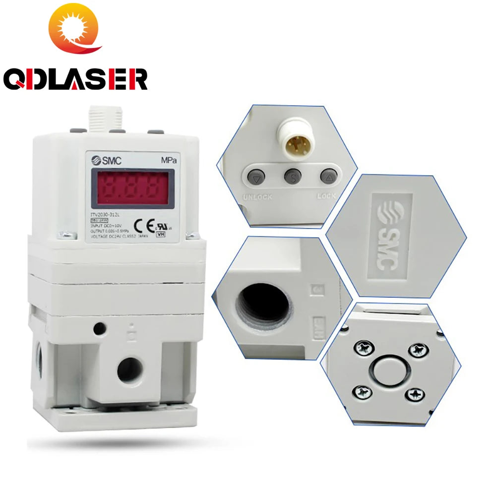 SMC ITV2050-312L Electronic Vacuum Regulator Electro-Pneumatic Regulator