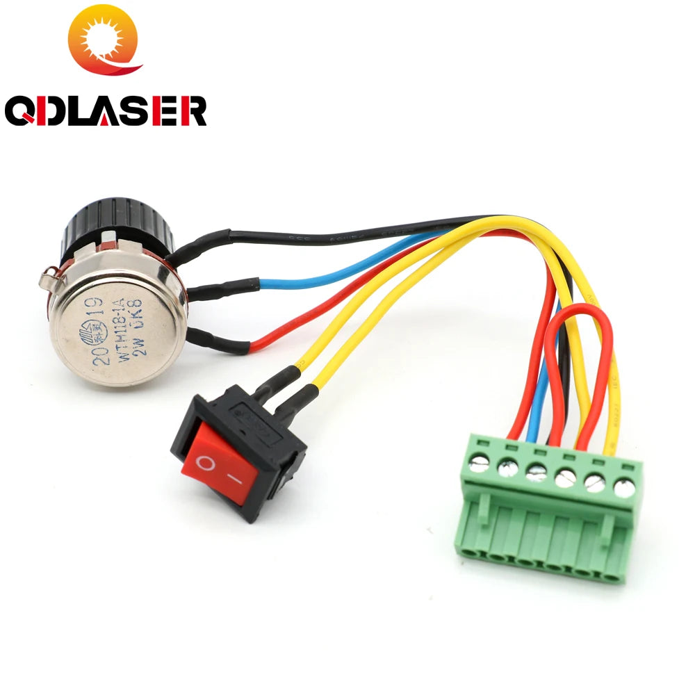Power Adjuster With Knob and Switch for CO2 Laser Machine