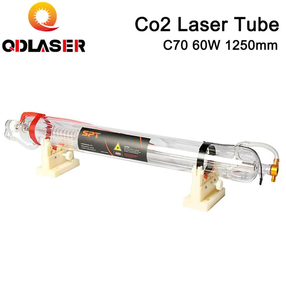 SPT C70 CO2 Laser Tube 60W-80W Length 1250mm Dia.55mm for Co2 Laser Engraving and Cutting Machine