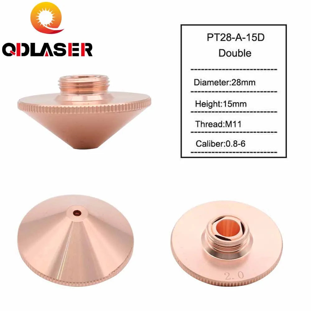QDLASER Fiber Laser Cutting Machine Parts D28 OEM Precitec Type a Normal Laser Cutting Nozzle