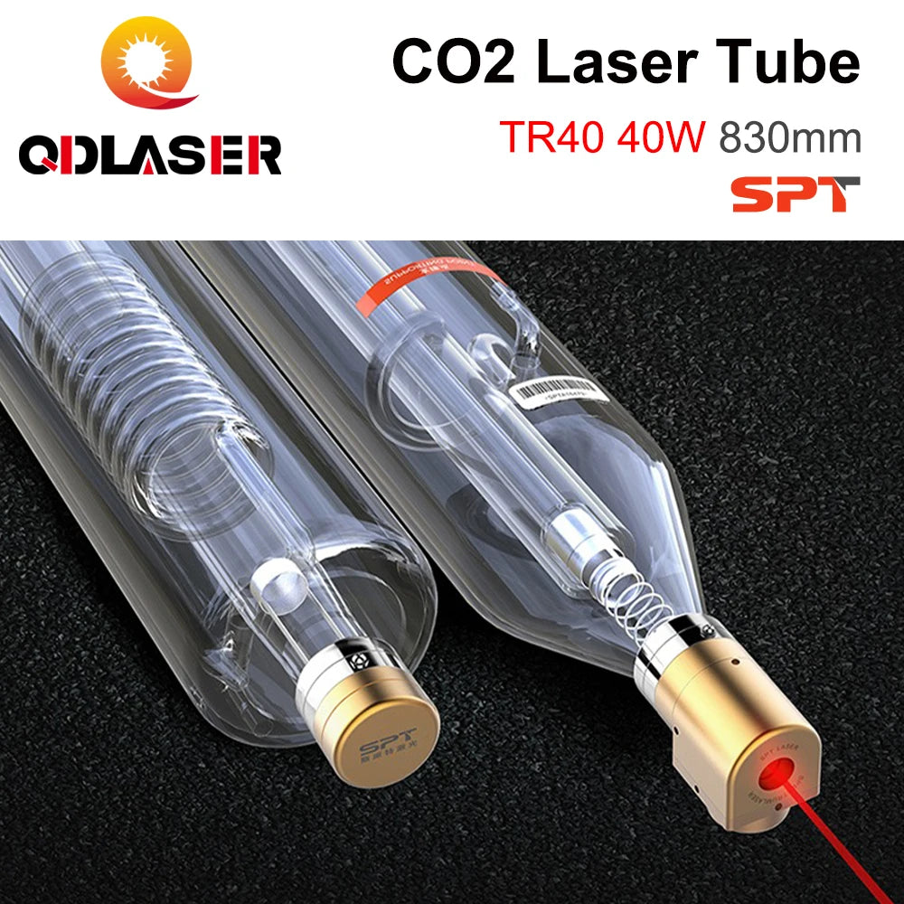 QDLASER SPT TR40 40-50W Co2 Laser Tube Length 830mm Dia.80mm for CO2 Laser Engraving And Cutting Machine