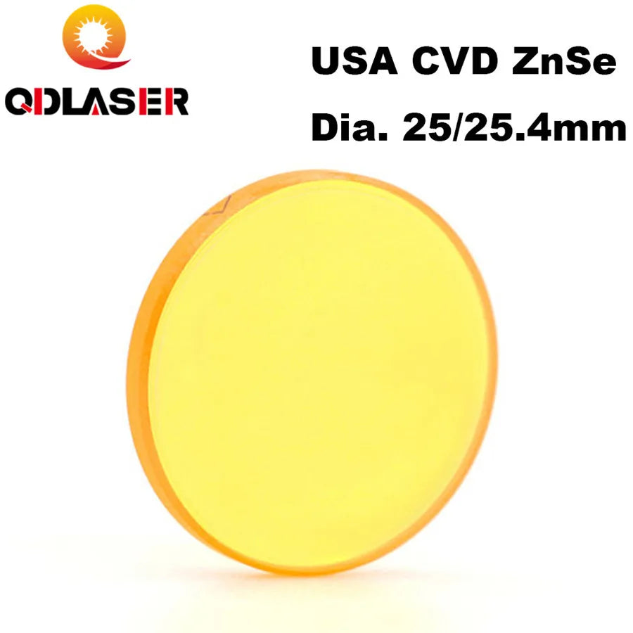 USA CVD ZnSe Laser Focus Lens Dia. 25/25.4mm FL50.8/63.5/101.6mm 2-5" for CO2 Laser Engraving Cutting Machine