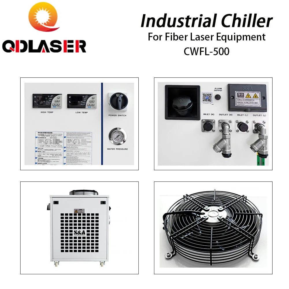 Industrial Water Cooling Chiller CWFL-500 for Fiber Laser Cutting Machine