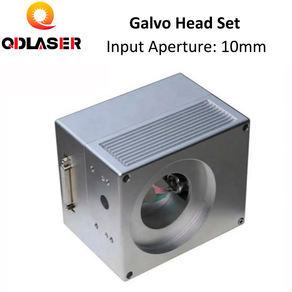 QDLASER 1064nm Fiber Laser Scanning Galvo Head Input Aperture10mm Galvanometer Scanner with Power Supply Set