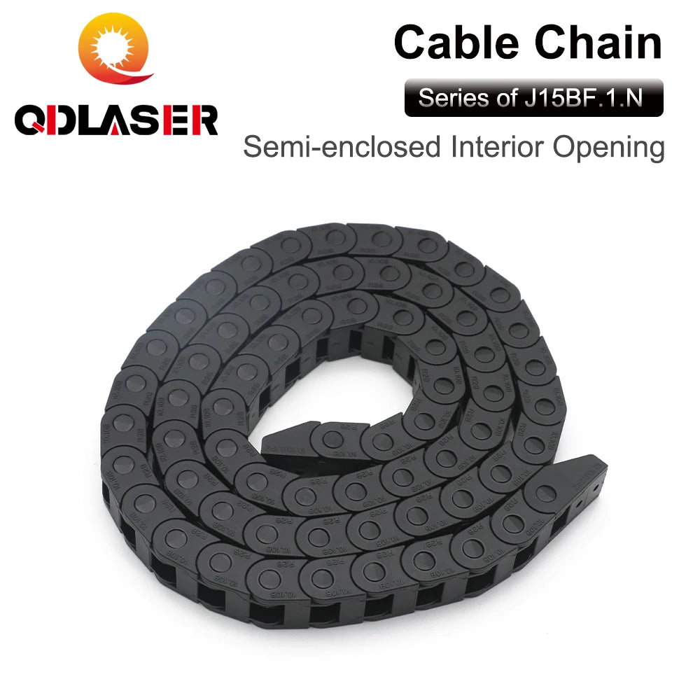 QDLASER Transmission Cable Chain Semi-Enclosed Interior Opening 15x15 15x20 15x30 Drag Plastic Towline Transmission Machine