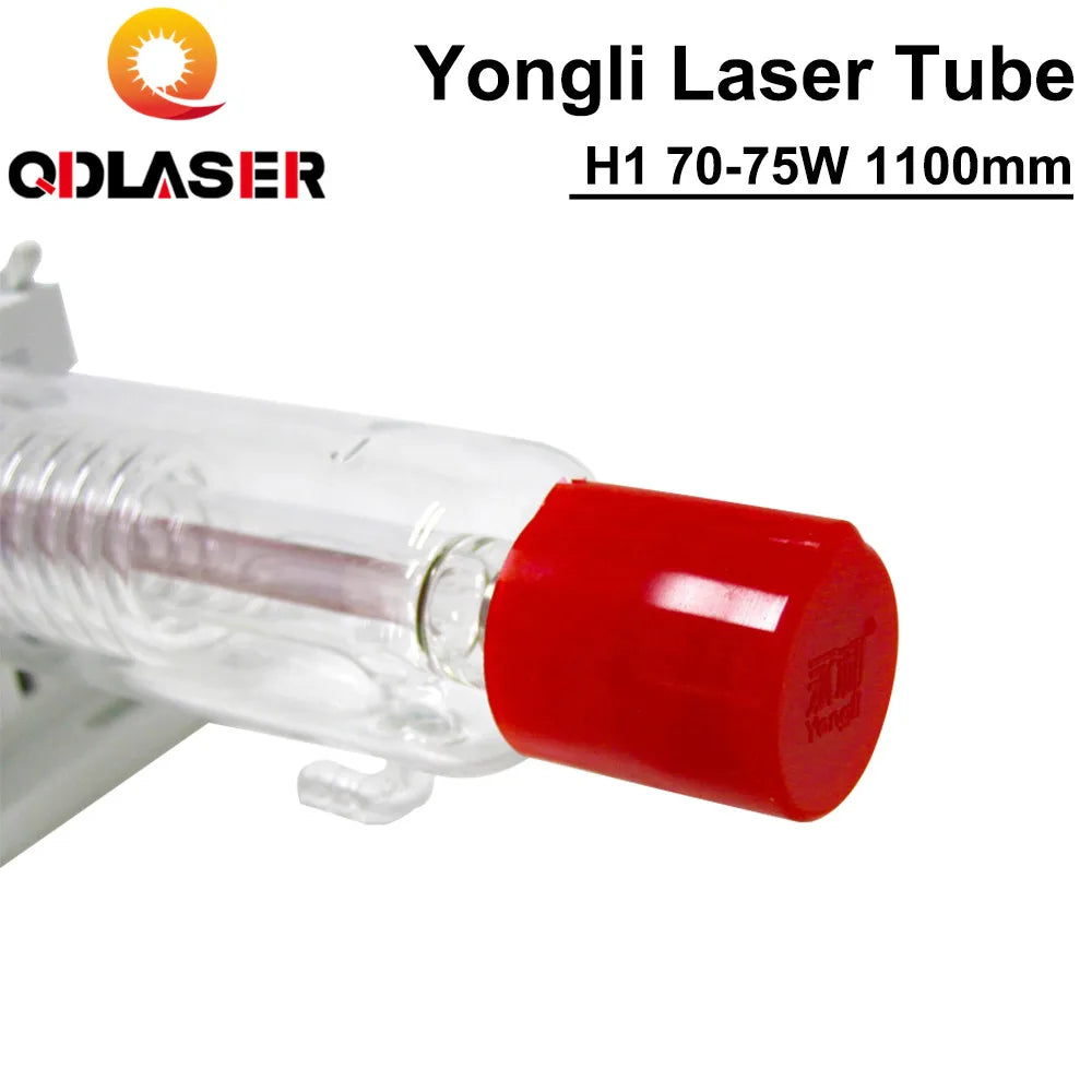Yongli H1 60/70/80W Co2 Laser Glass Tube for Co2 Laser Engraving and Cutting Machine