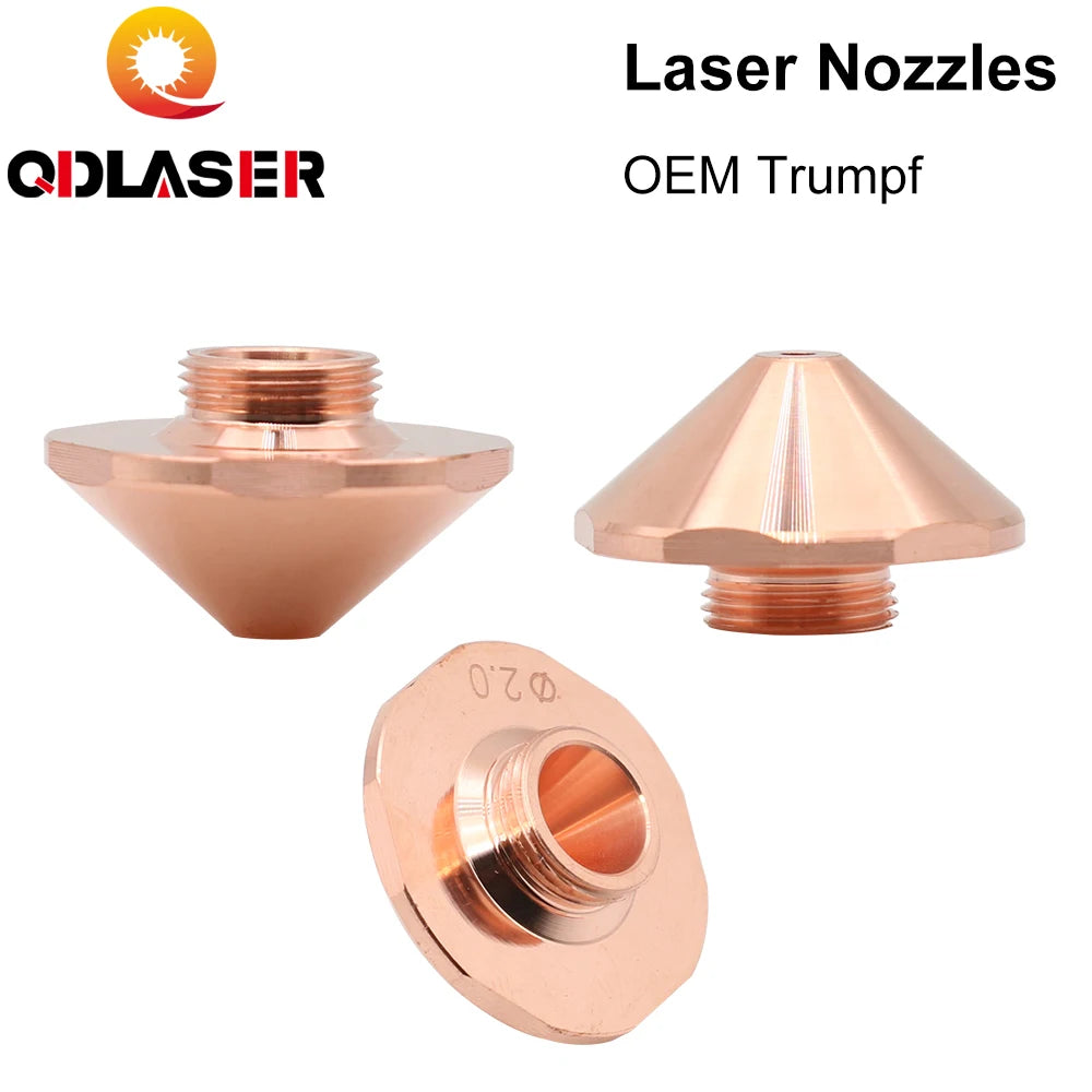 QDLASER Laser Cutting Nozzles Caliber 0.8mm-1.7mm Single Layer Dia.24 for Trumpf Fiber Laser Cutting Head
