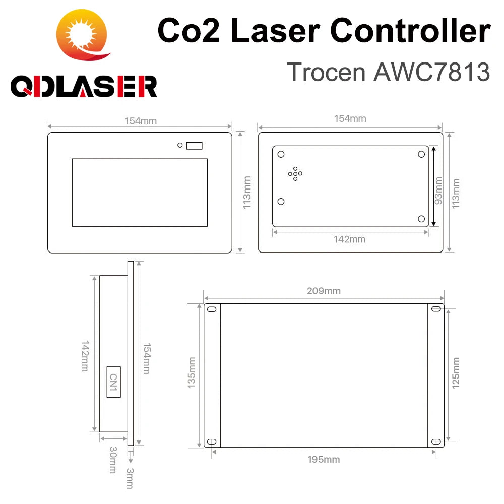 QDLASER Trocen AWC7813 Co2 Laser Controller DSP SystemUpgrade AWC708S for AWC708s / AWC708c Lite/AWC708c Plus/RD6442G/RD6445G